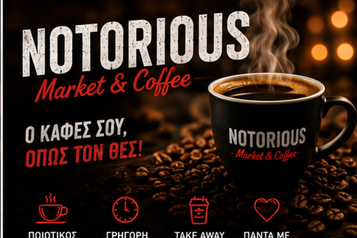 Καφές NOTORIOUS στην Ανω Γλυφάδα